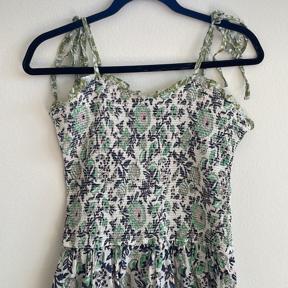 Alix of Bohemia Blue green floral Luna Jardin dress S - Picture 9 of 14